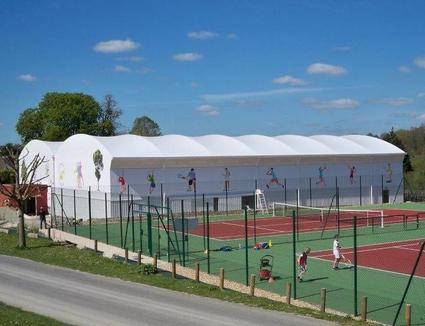 construction de couverture de terrain de tennis en toile tendue ACS Production