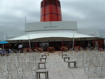 ACS Production implements outdoor bars and restaurants canopies for cruise ships and land buildings textile architecture